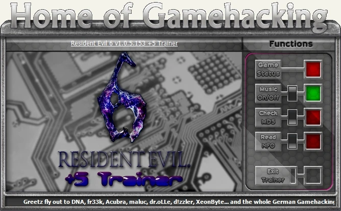 Resident Evil 6: Трейнер/Trainer (+5) [1.0.6.165: Updated Version] {sILeNt heLLsCrEAm / HoG}