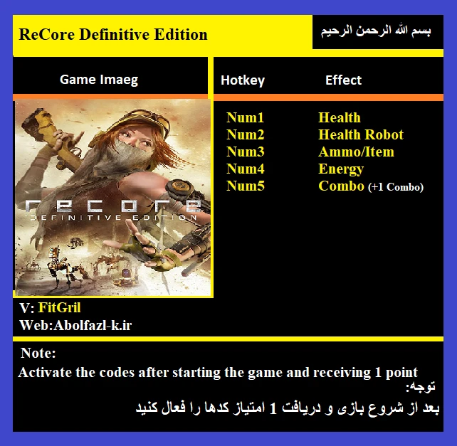 ReCore - Definitive Edition: Трейнер/Trainer (+5) [Latest: Repack от FitGirl] {Abolfazl.k}