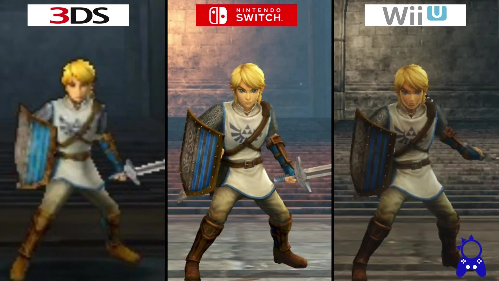 Hyrule Warriors | Switch VS WiiU VS 3DS | Сравнение графики