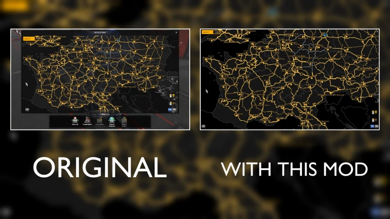 Euro Truck Simulator 2 "Полноэкранная карта мира" [1.46]