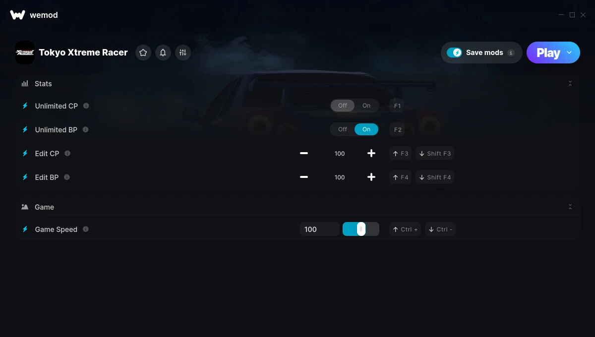Tokyo Xtreme Racer "Трейнер +5: КП, БП, Скорость" {ColonelRVH / WeMod}