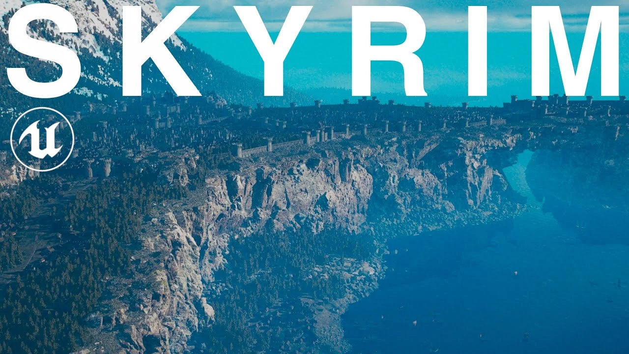 Энтузиаст показал реалистичный город Солитьюд из Skyrim на движке Unreal Engine 5