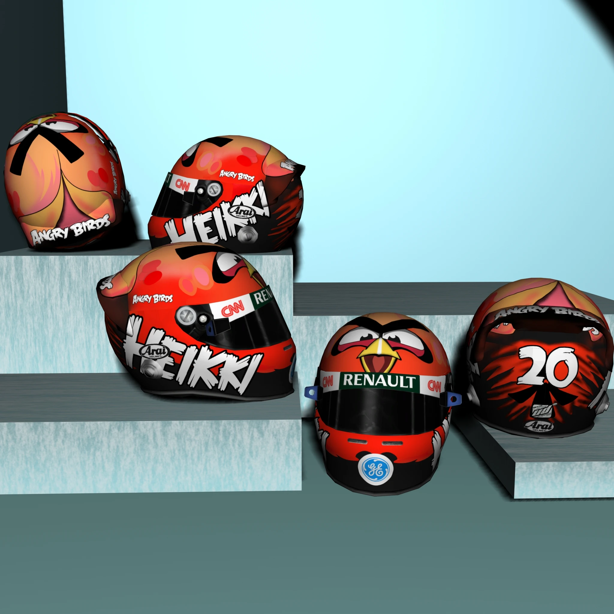F1 2011 "Heikki Kovalainen 2012 Angry Birds Helmet [HD] "