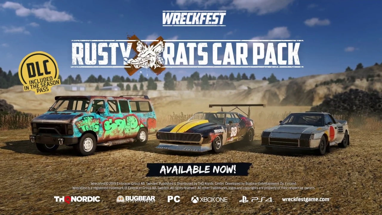 Набор Rusty Rats Car Pack добавляет в Wreckfest три новых автомобиля