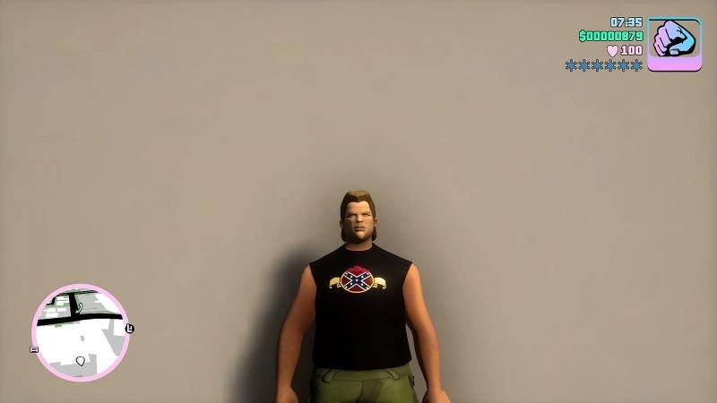 Grand Theft Auto: The Trilogy (Vice City) "Фикс цензуры на футболке Фила Кэссиди"