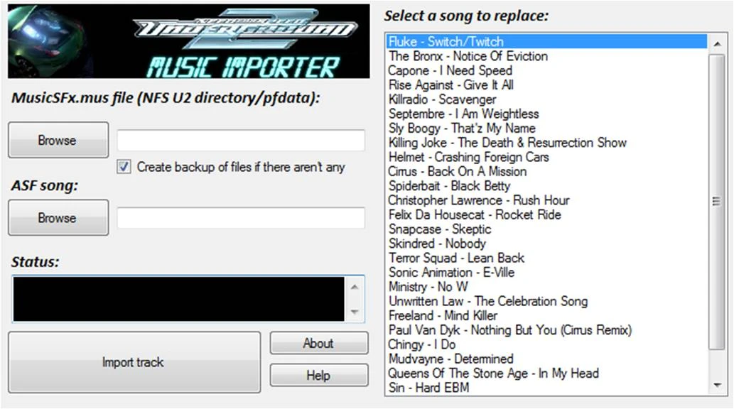 NFS Underground 2 "Music Importer"