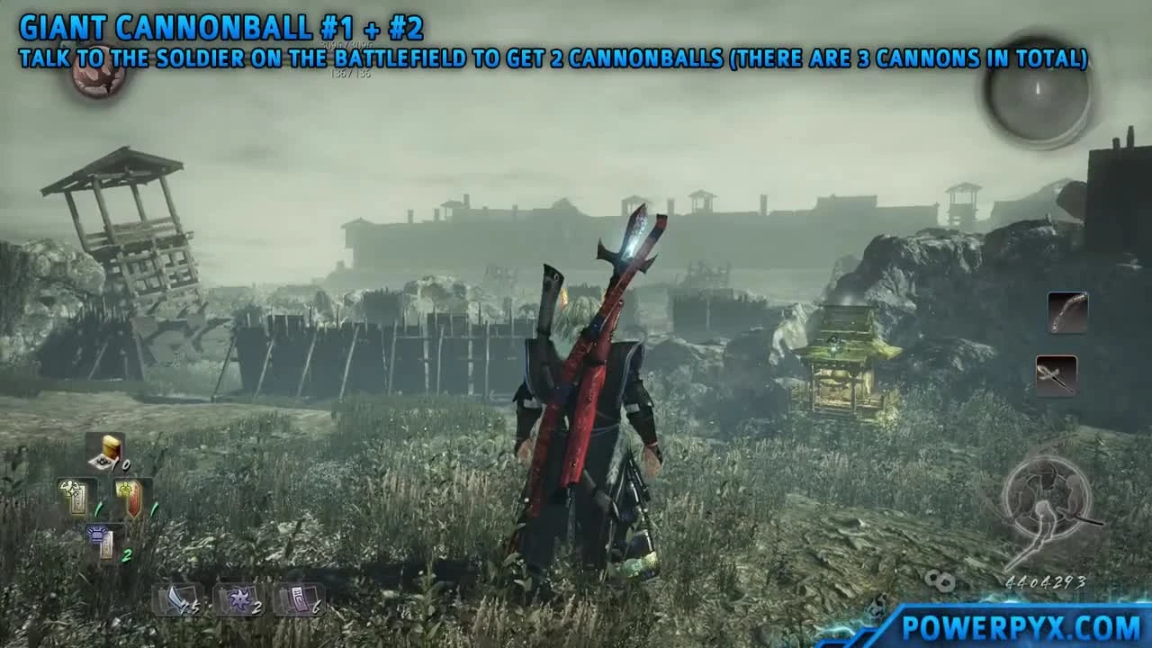 Nioh - British Militarism Trophy Guide (Siege of Osaka Cannon Locations)