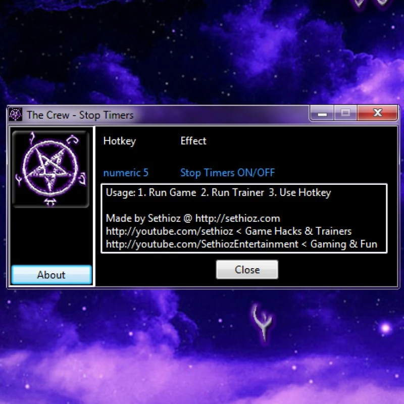 The Crew: Трейнер/Trainer (+1: Stop Timer / Остановить Таймер) [1.0] {Sethioz}