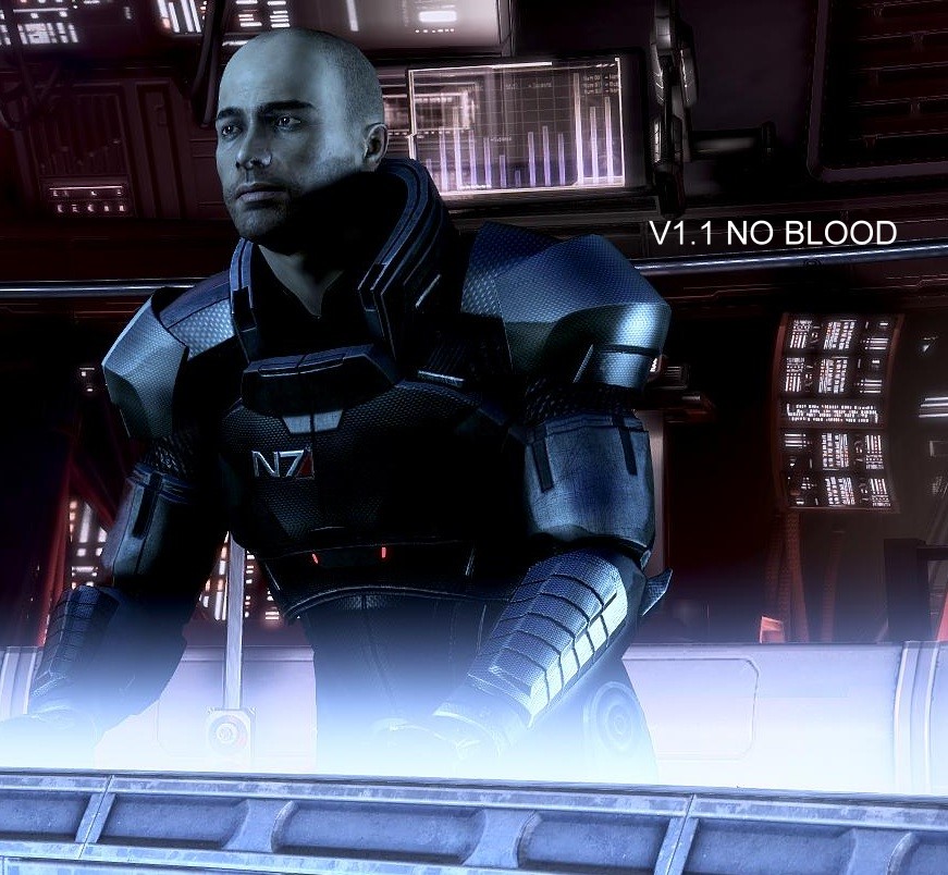 Mass effect 3 "Ретекстур мужской стандартной брони в HD (Версия без крови)"