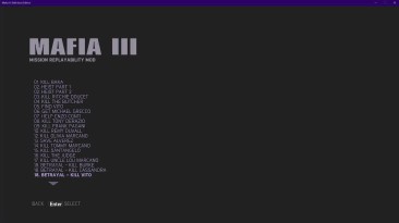 Mafia III Definitive Edition "Расширенное главное меню"