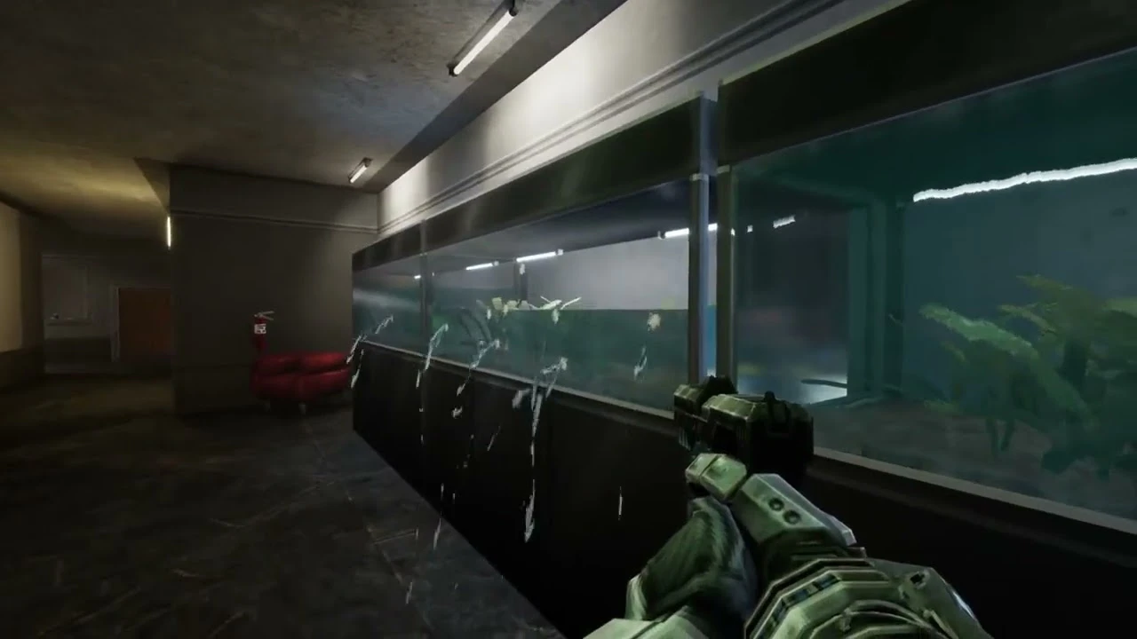 Разработчик Phantom Fury показал физически правильное вытекание воды из аквариума