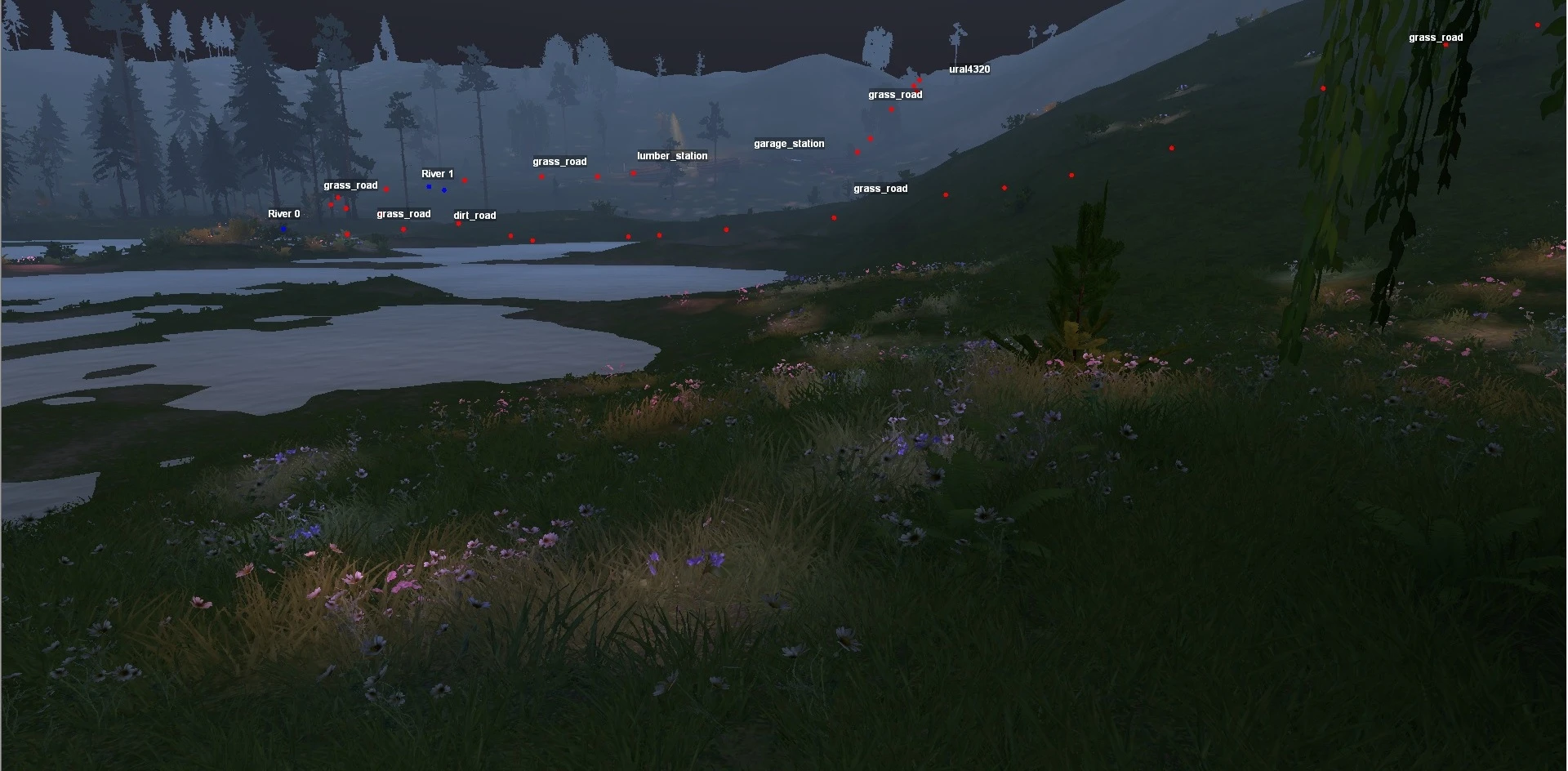 Spintires "Mod unloads (Glowing flowers)"