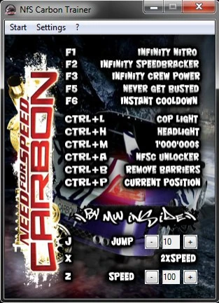 Need for Speed Carbon: Трейнер/Trainer [MWInside]