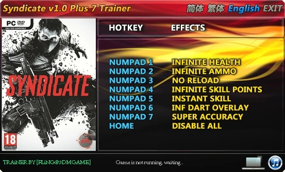 Syndicate (2012): Трейнер/Trainer (+7) [1.0] {FLiNG}