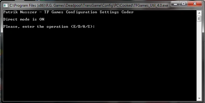 Deadpool "TF Games Configuration Utility 4.0"