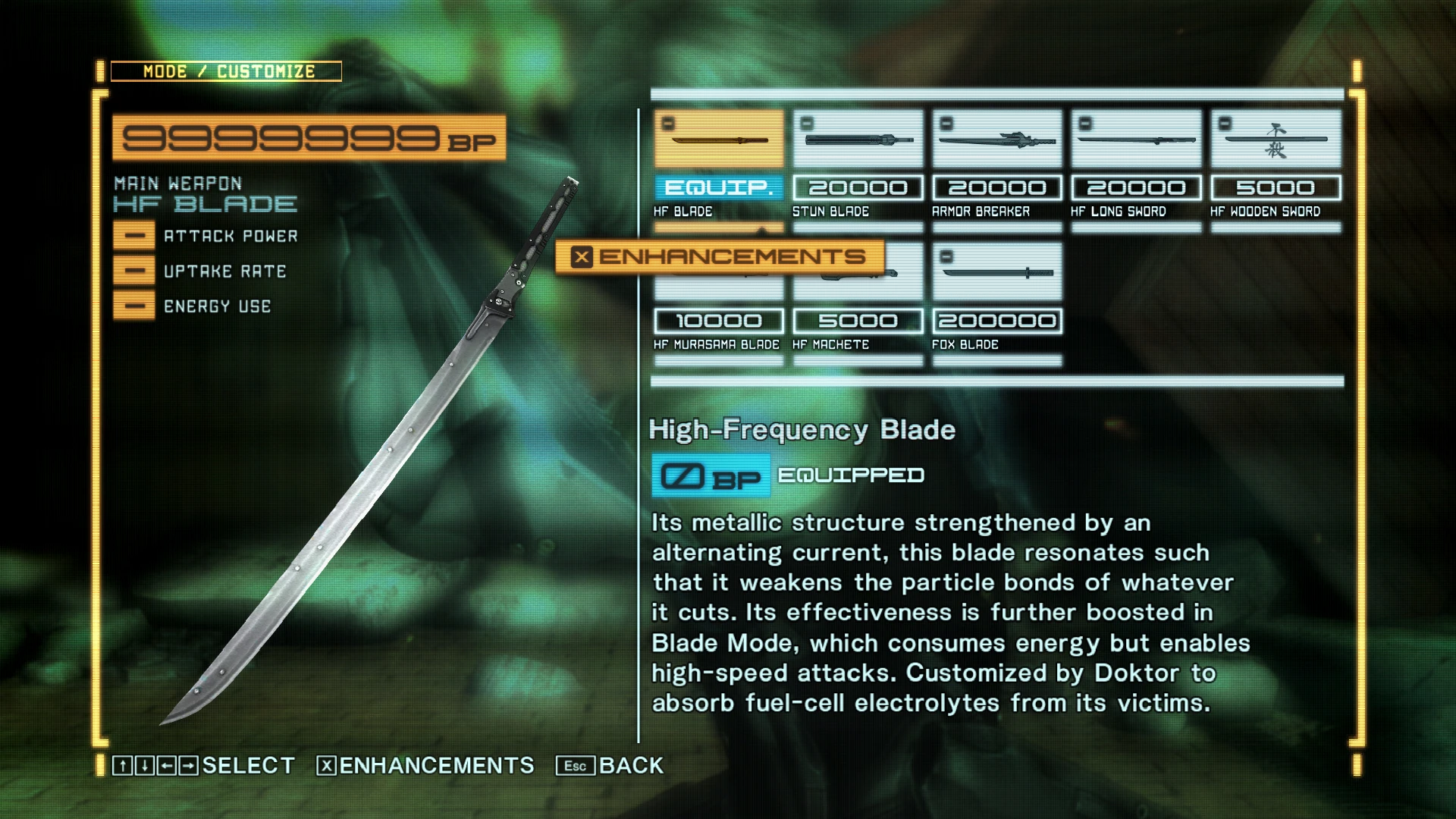 Metal Gear Rising: Revengeance "Мод открывающий DLC и все оружие"