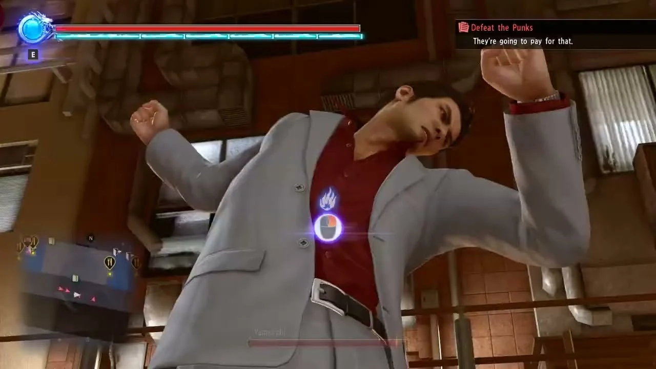 Кирю ударил настолько сильно что последний улетел в реку