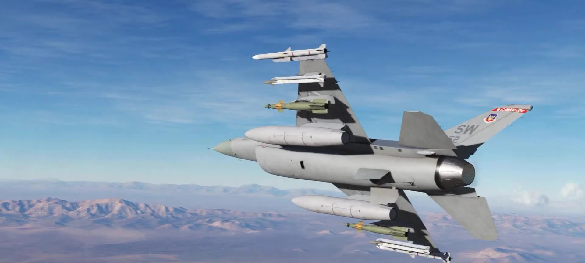 Трейлер истребителя F-16C Viper для симулятора DCS