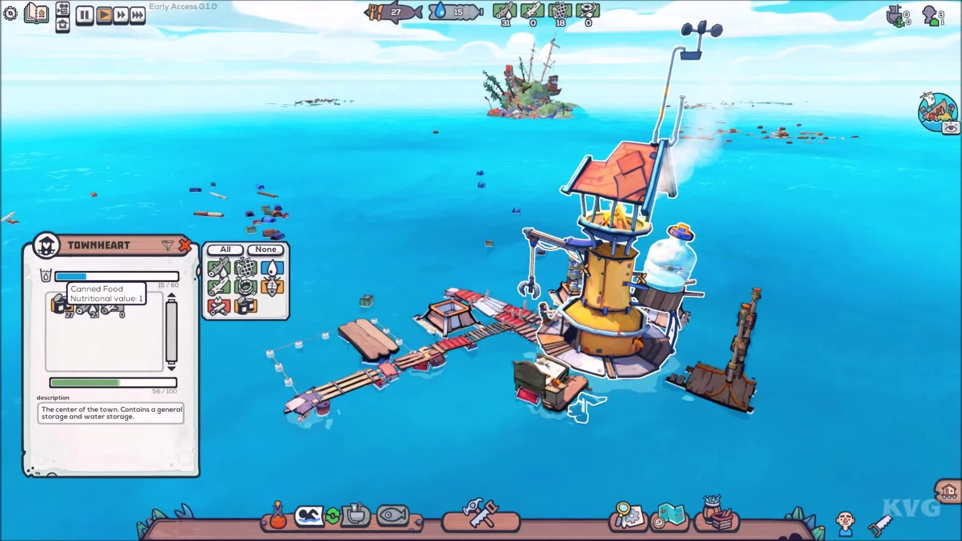 20 минут геймплея градостроительной стратегии Flotsam