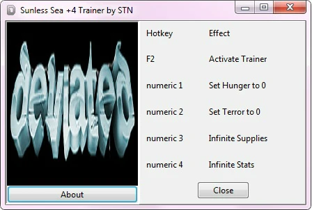 Sunless Sea: Трейнер/Trainer (+4) [Early Access (Steam)] {STN}