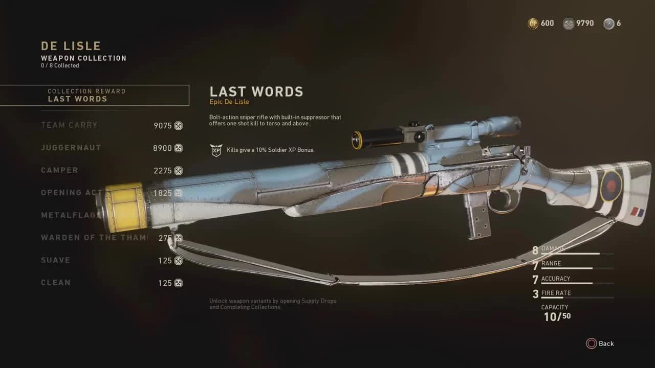 4 вида нового оружия в Call of Duty WW2 (AVS-36, De Lisle, Push Dagger и ZK-383)