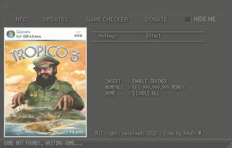 Tropico 3: Трейнер (Бесконечные деньги) [1.09] {h4x0r}