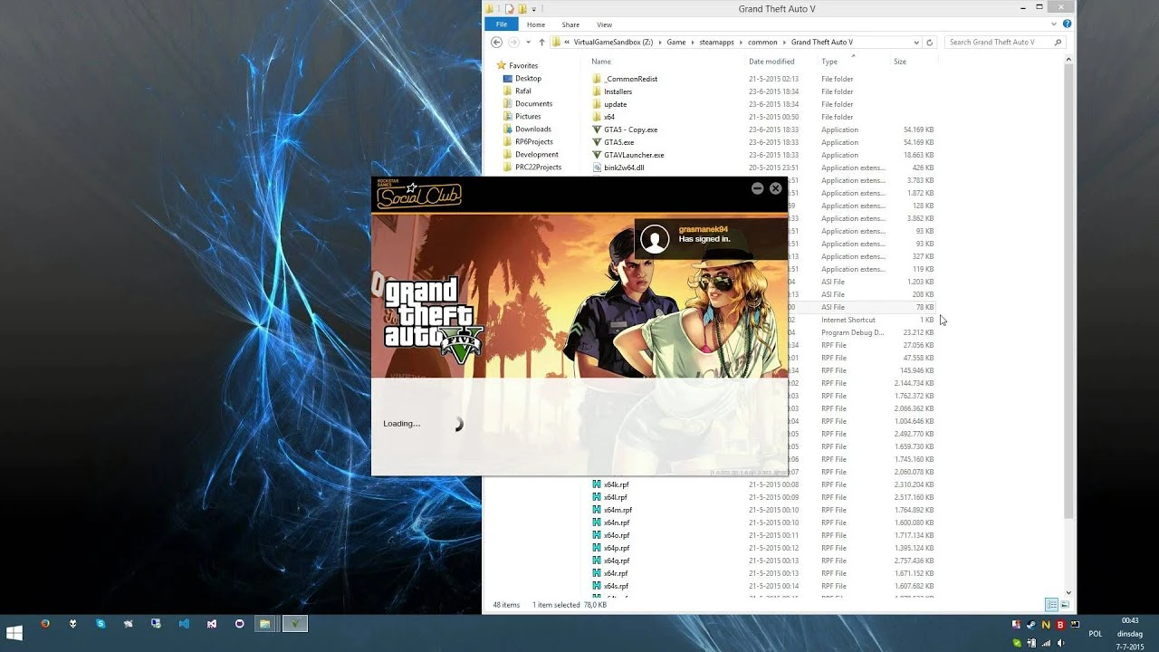 Grand Theft Auto V "Skip Intro"