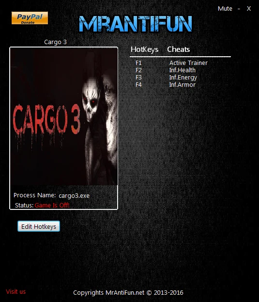 Cargo 3: Трейнер/Trainer (+3) [1.04: 32 Bit] {MrAntiFun}
