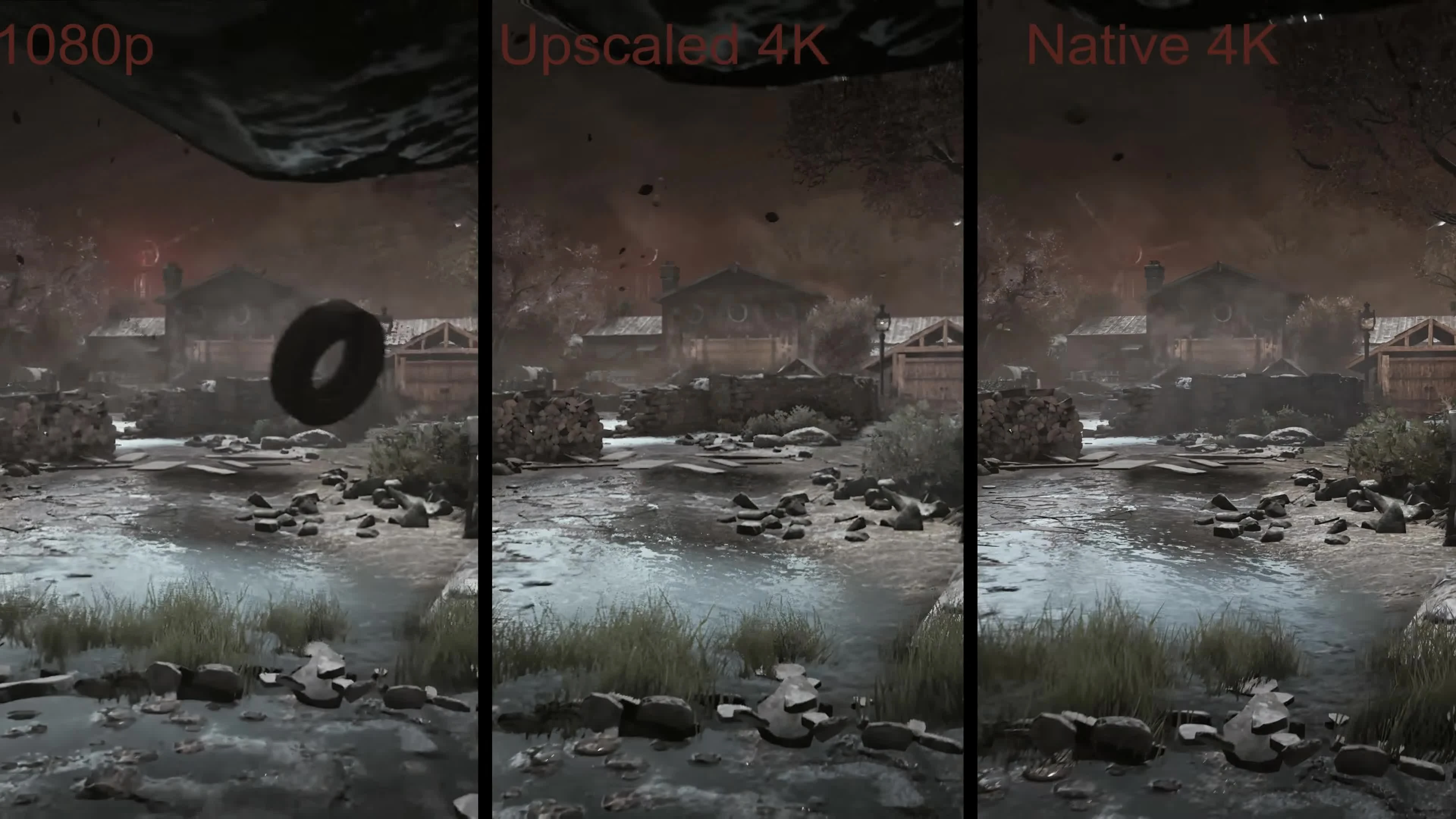 Gears of War 4 - Разница между 1080p, 4K нативного разрешения и апскейла