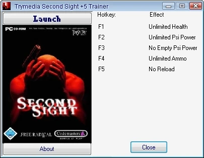 Second Sight: Трейнер (+5) [1.0] {HonestGamer}