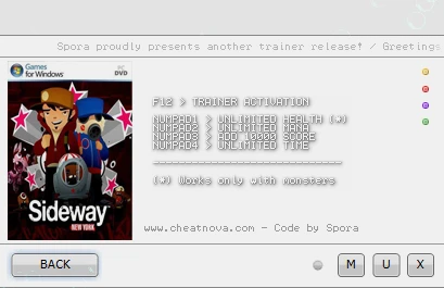 Sideway - New York: Трейнер/Trainer (+4) [1.0r6] {CheatNova/Spora}