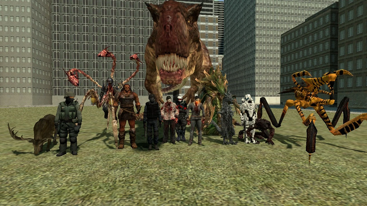 Garry's Mod "Сборка модов на NPC - динозавры, жуки, зерги, маги и многие другие"