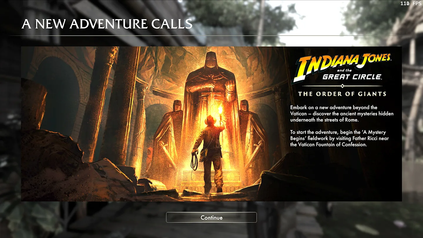 Indiana Jones and the Great Circle "Сохранение в Ватикане. DLC - Орден гигантов"