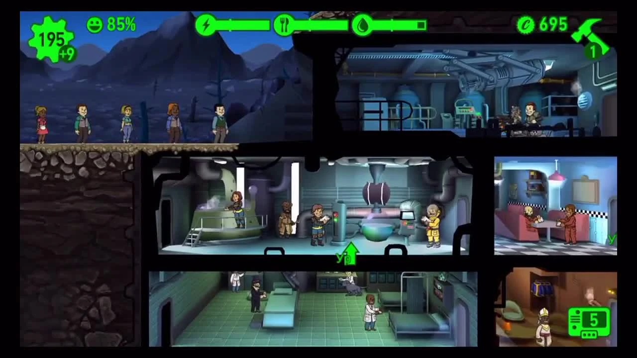 Fallout Shelter - Новые Комнаты и Крафт! (Обнова)