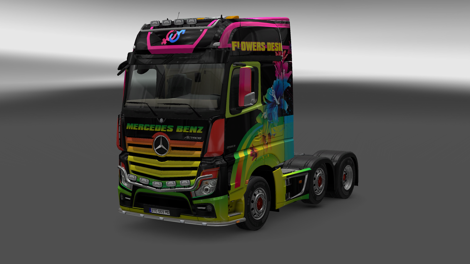 ETS 2 "Скин с раскраской Mercedes Actros_2014 (2)"