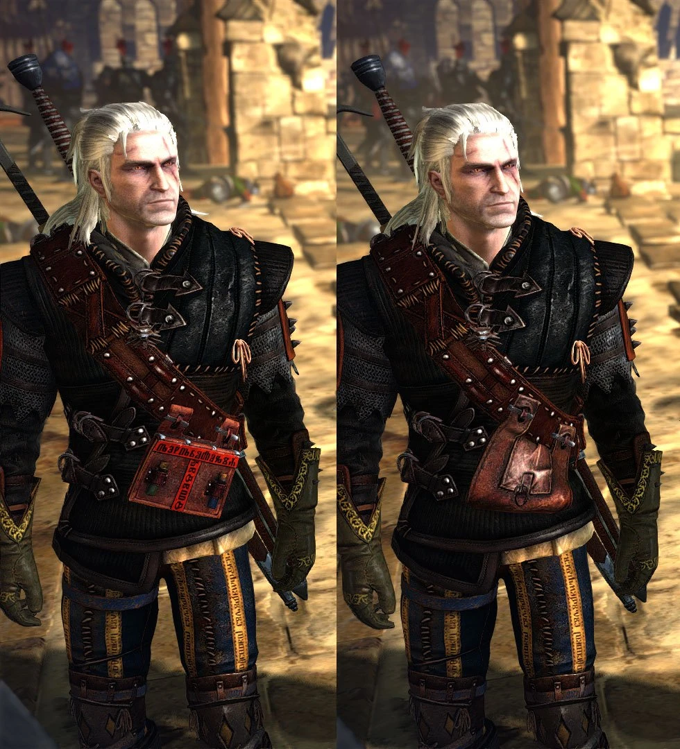 Witcher 2 "Ретекстура сумки на броне"