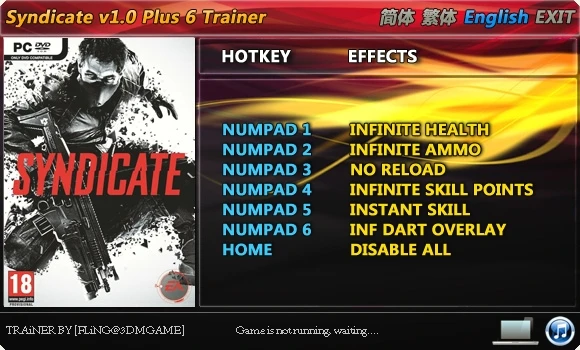 Syndicate (2012): Трейнер/Trainer (+6) [1.0] {FLiNG}