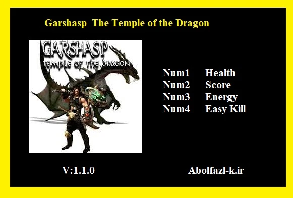 Garshasp The Temple of the Dragon: Трейнер/Trainer (+4) [1.1.0] {Abolfazl.k}
