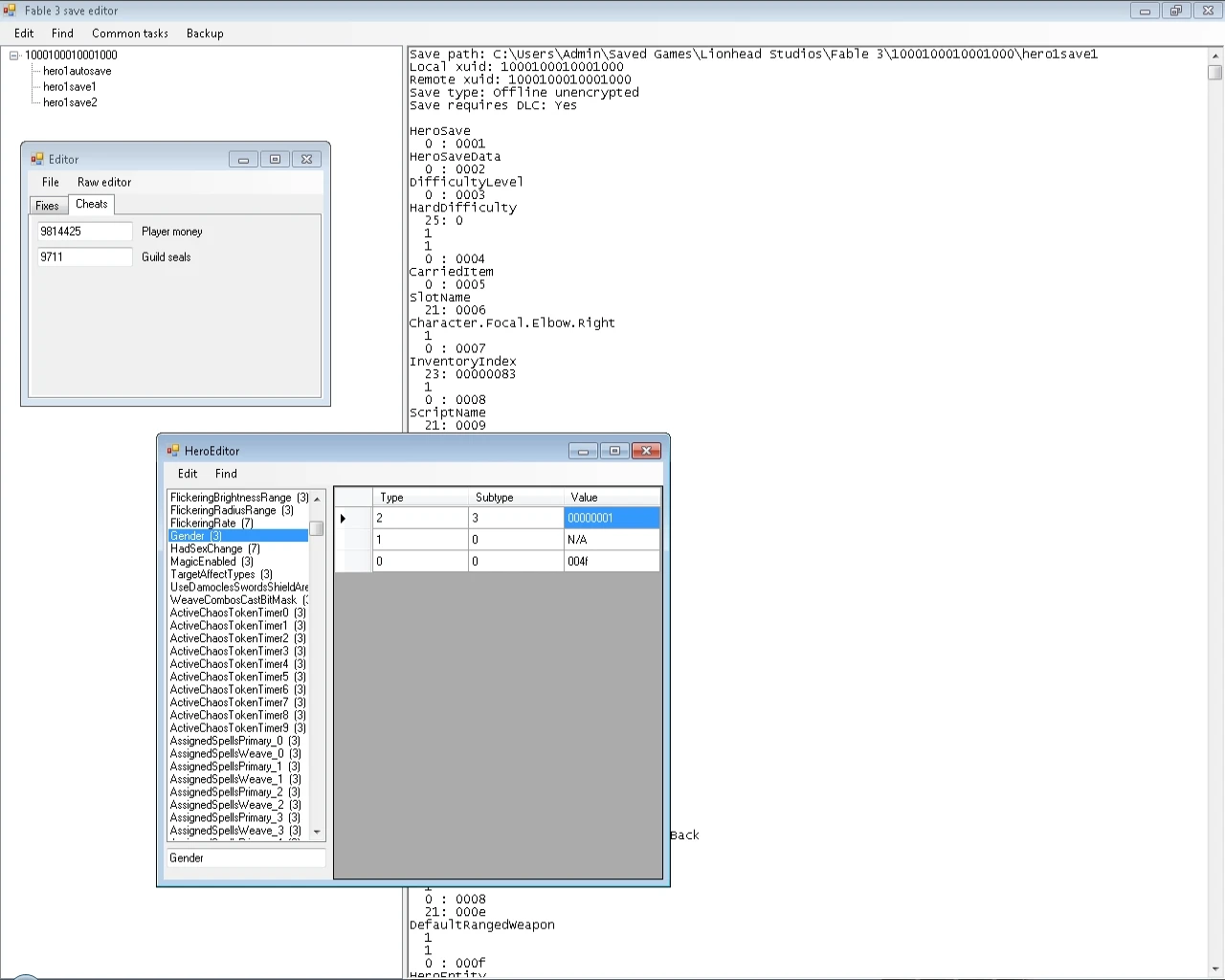 Fable 3: Редактор сохранений \ save editor (для PC версии)