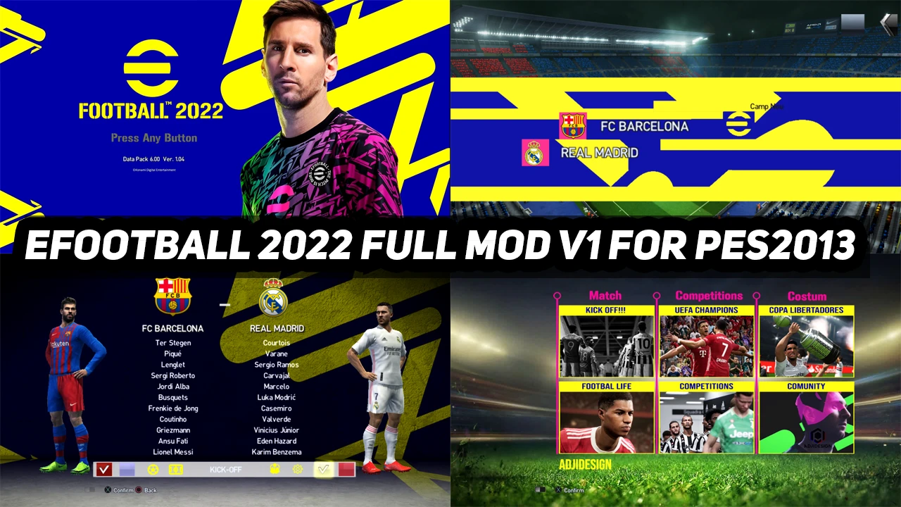 PES 2013 "Интерфейс из eFootball 2022 (AIO)"