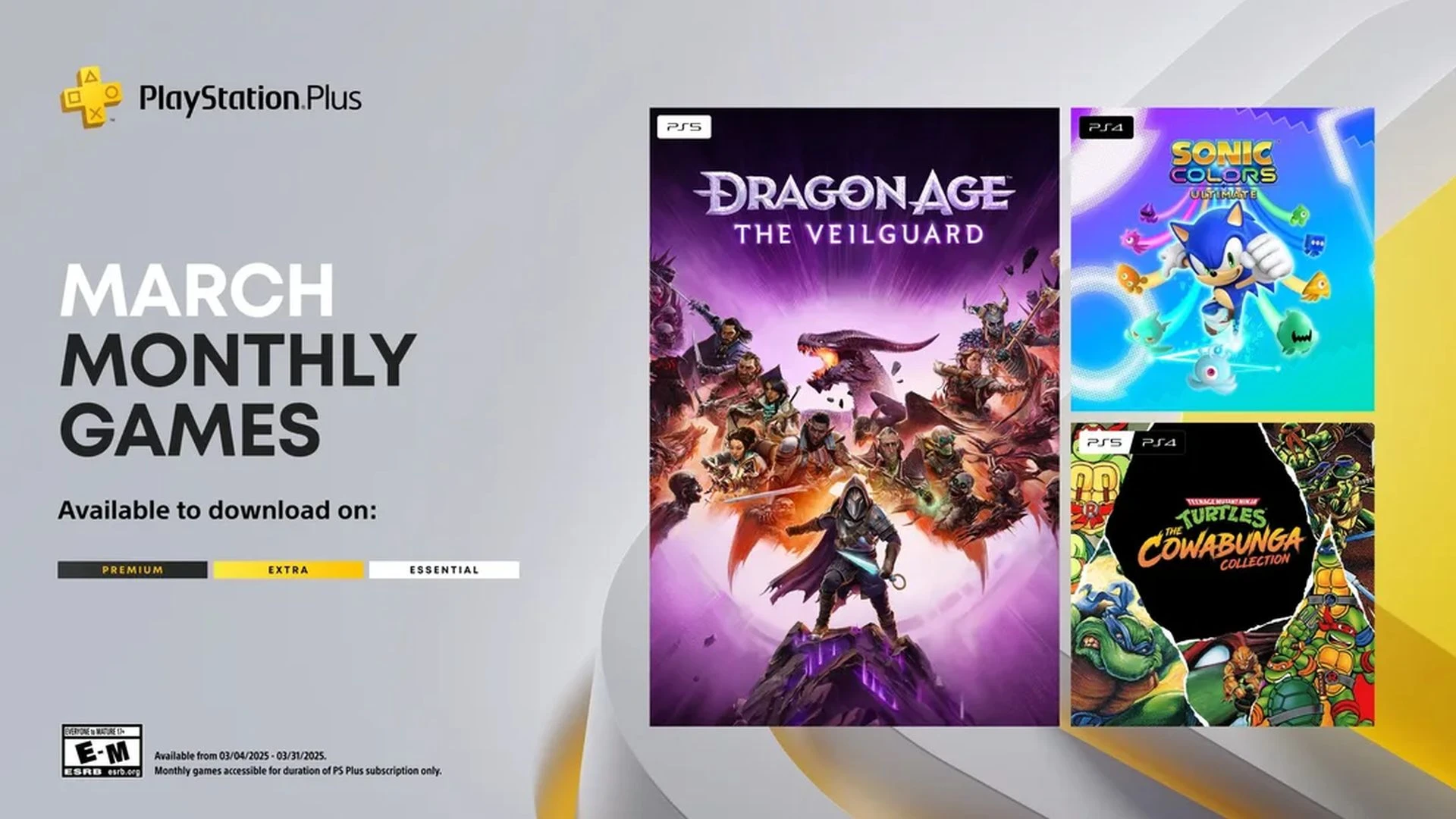 Dragon Age: The Veilguard и Sonic Colors: Ultimate появятся в PS Plus 4 марта