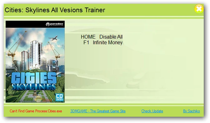 Cities: Skylines: Трейнер/Trainer (+1: Деньги / Money) [All Versions] {XiaoXing}
