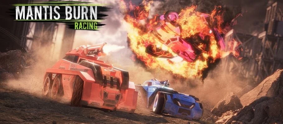 Доселе мирная Mantis Burn Racing получила обновление Battle Cars с оружием и бронёй