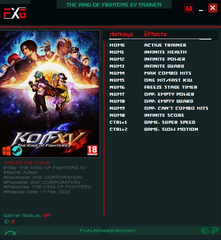The King of Fighters 15: Трейнер/Trainer (+12) [1.0] {FutureX}