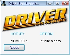 Driver - San Francisco: Трейнер/Trainer (+1: Infinite Money/Бесконечные Деньги) [1.04.1114] {24K/PlayGround.ru}