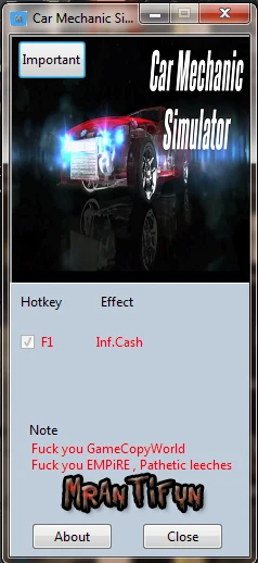 Car Mechanic Simulator 2014: Трейнер/Trainer (+1: Деньги / Money) [1.0.5.4] {MrAntiFun}