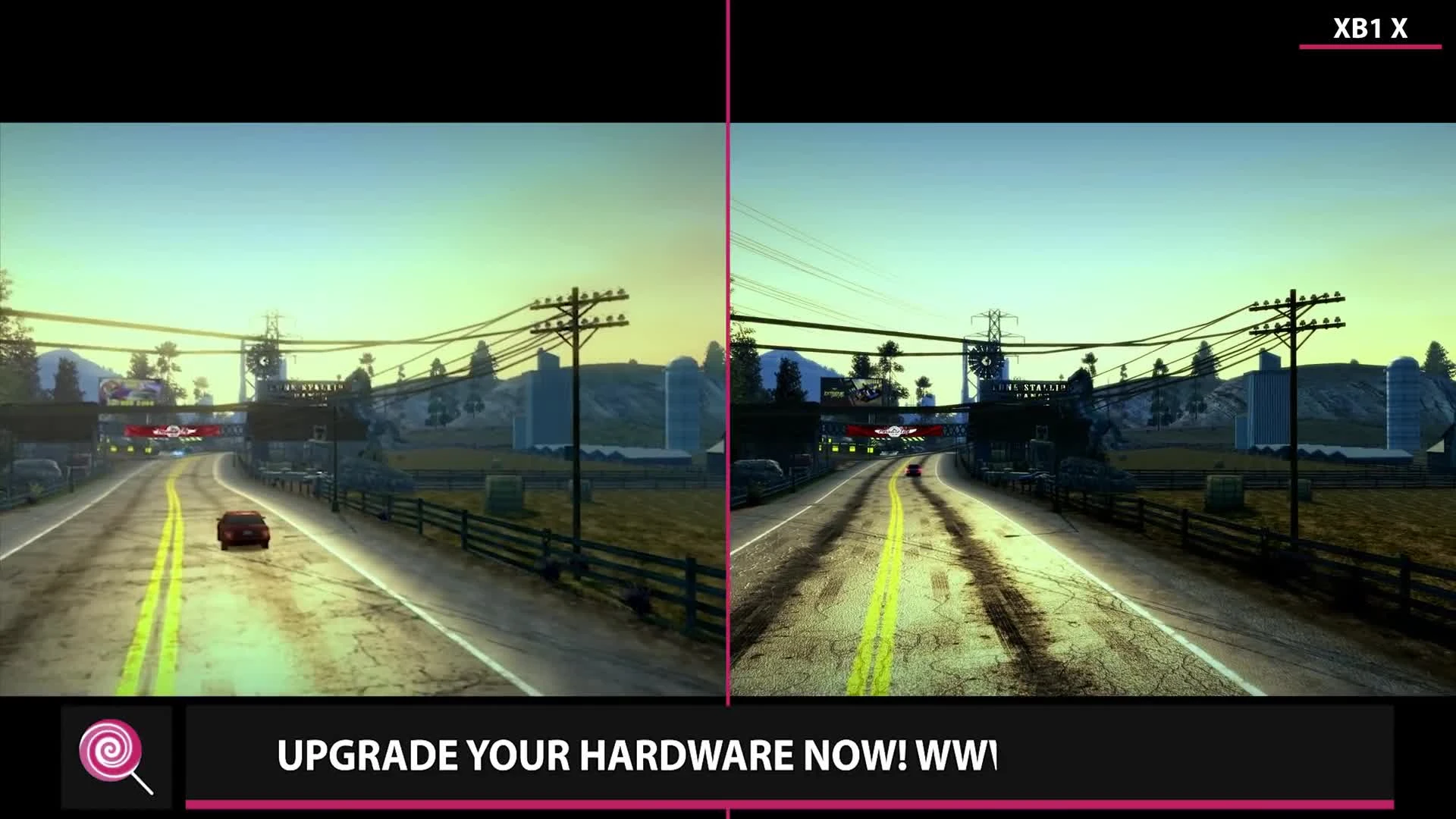 Burnout Paradise - Original PS3 (2008) vs. Xbox One X (2018) Сравнение графики (Candyland)