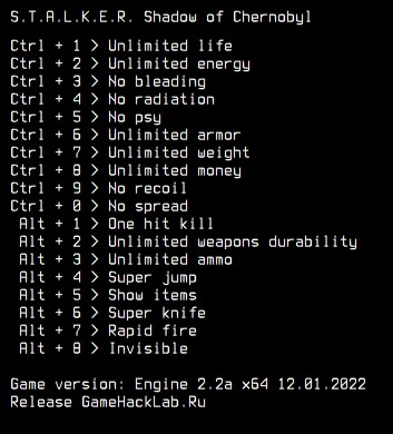 S.T.A.L.K.E.R. Shadow of Chernobyl Трейнер/Trainer (+18) [ОП 2.2] {LIRW / GHL}