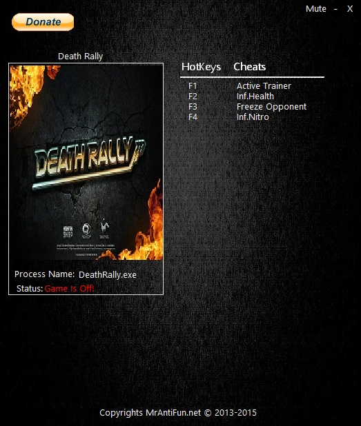Death Rally: Трейнер/Trainer (+3) [1.00.20.437] {MrAntiFun}