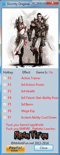 Divinity ~ Original Sin: Трейнер/Trainer (+8) [1.0.56.0] {MrAntiFun}